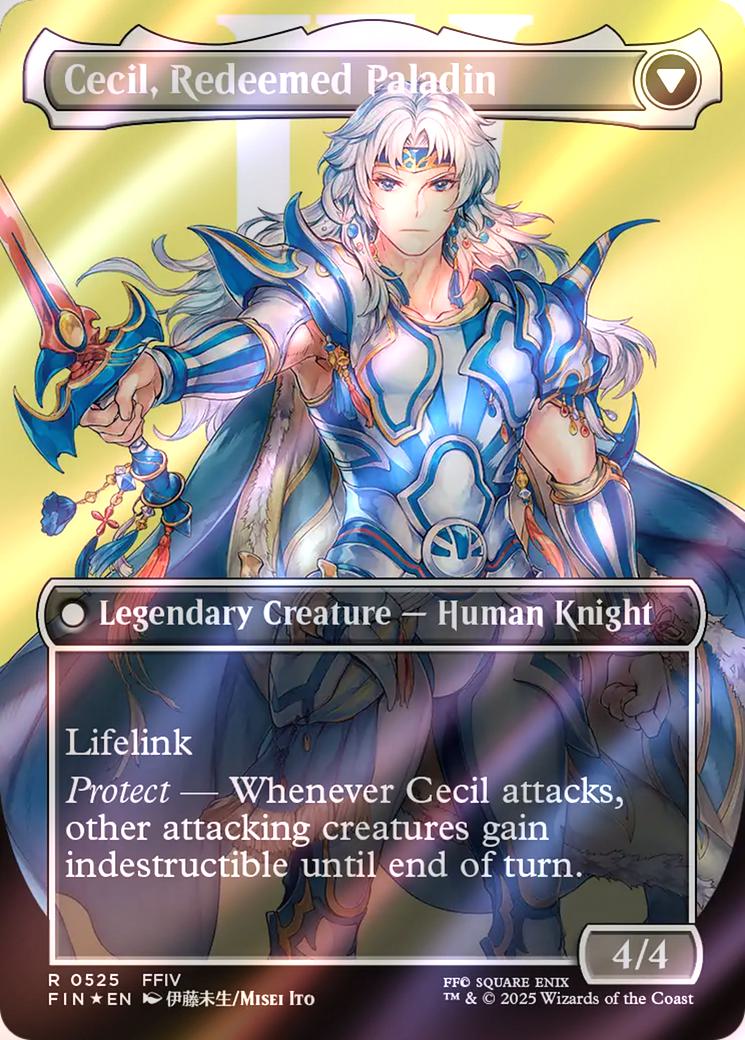 Cecil, Dark Knight // Cecil, Redeemed Paladin [525] [Borderless] [Character] [FINAL FANTASY] [Surge Foil]