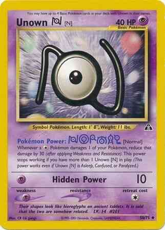 Unown - Unlimited [N] - 50/75 - Uncommon - Unlimited [neo2U-50] [Non-Holo]