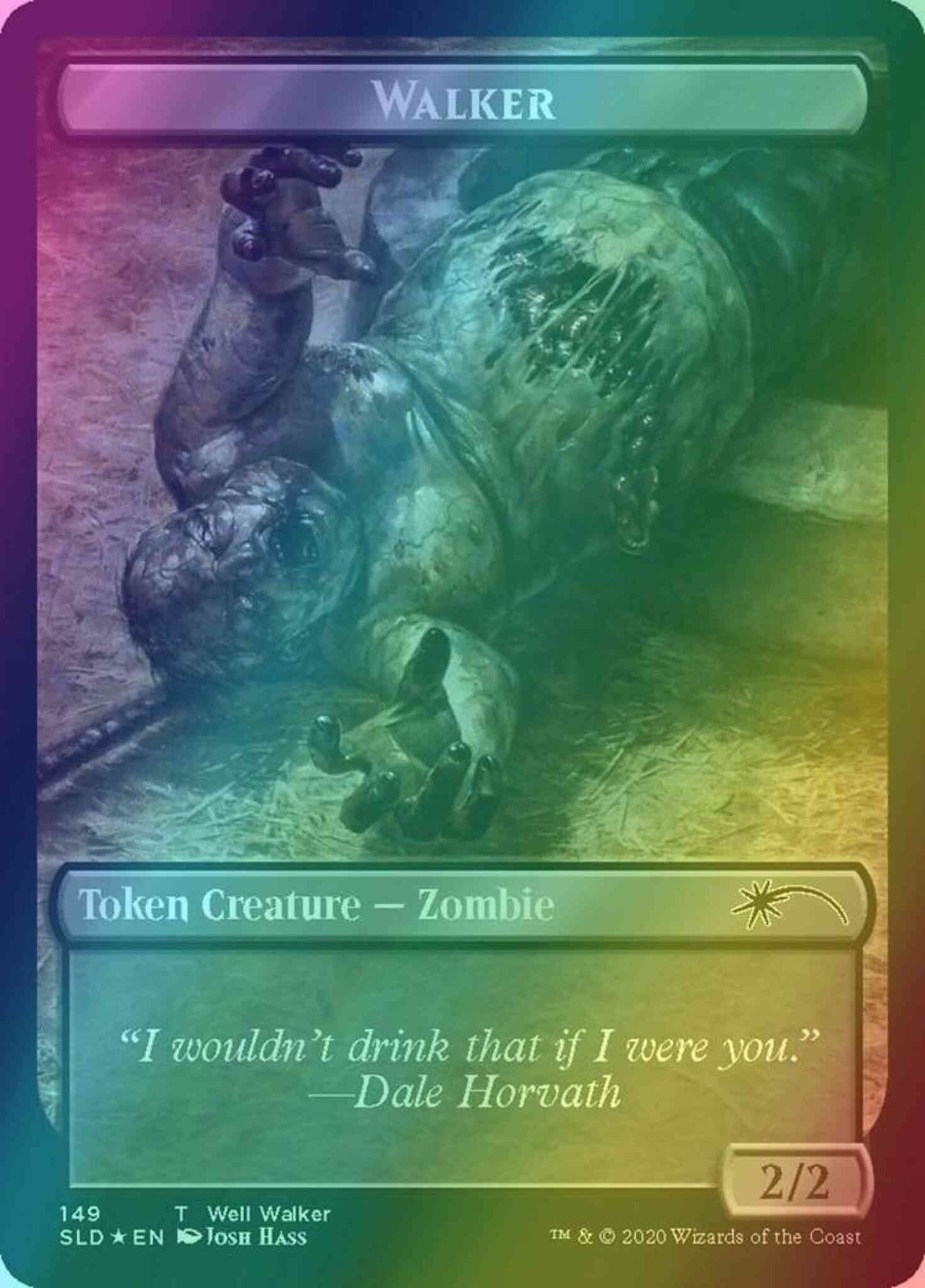 Walker Token (149) // Walker Token (150) [0149] [Full Art] [Walking Dead] [Secret Lair Drop] [Foil]