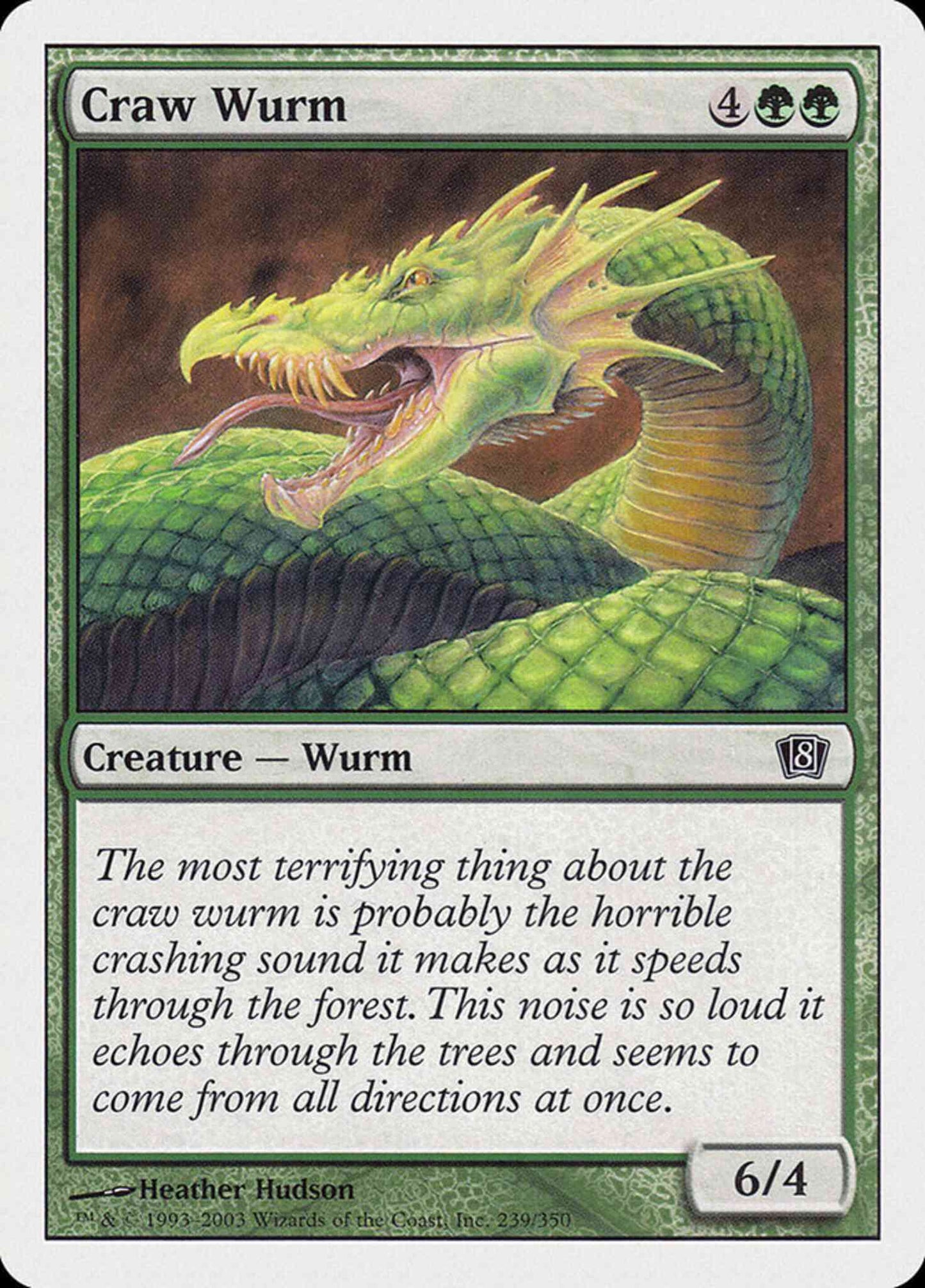 Craw Wurm [239] [Eighth Edition] [Non-Foil]
