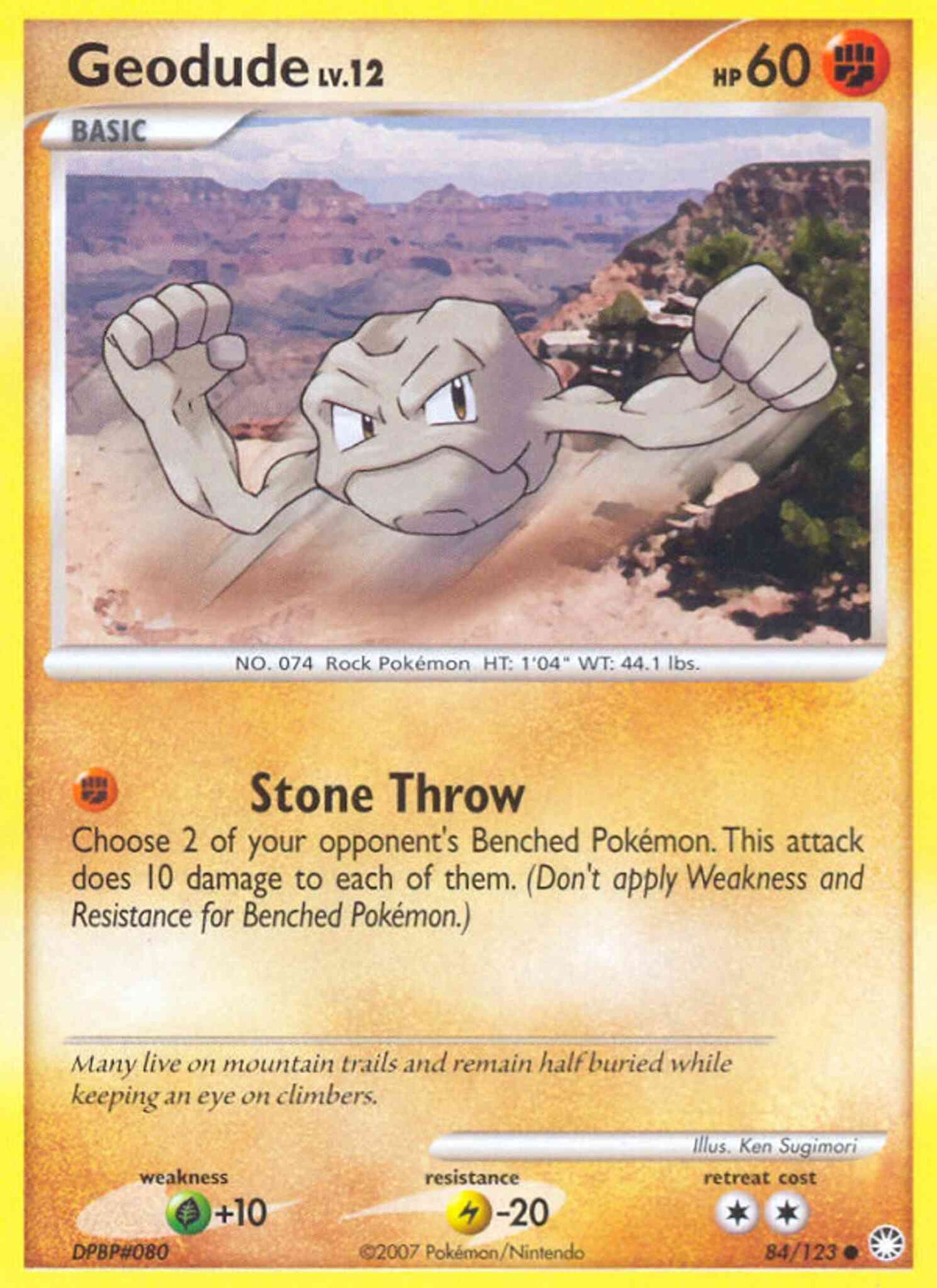 Geodude - 84/123 - Common [dp2-84] [Non-Holo]
