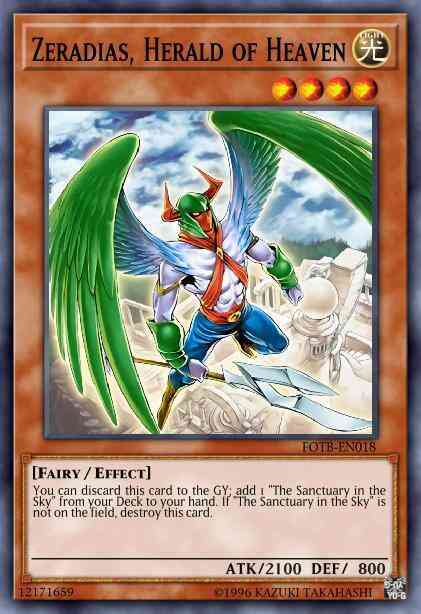 Zeradias, Herald of Heaven - FOTB-EN018 - Rare - 1st Edition