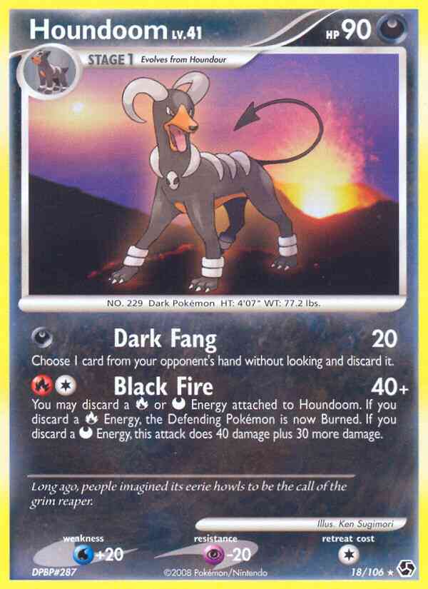 Houndoom - 18/106 - Rare [dp4-18] [Reverse Holo]