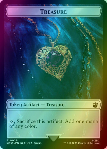 Fish Token (10) // Treasure Token (29) [Universes Beyond: Doctor Who: Tokens] [Foil]