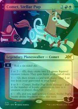 Comet, Stellar Pup [275] [Borderless] [Showcase Cards of Tomorrow] [Unfinity] [Foil]