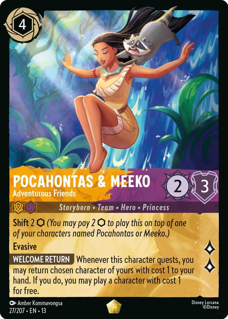 Pocahontas & Meeko - Adventurous Friends - 27/204 [Attack of the Vine!] [Non-Foil]