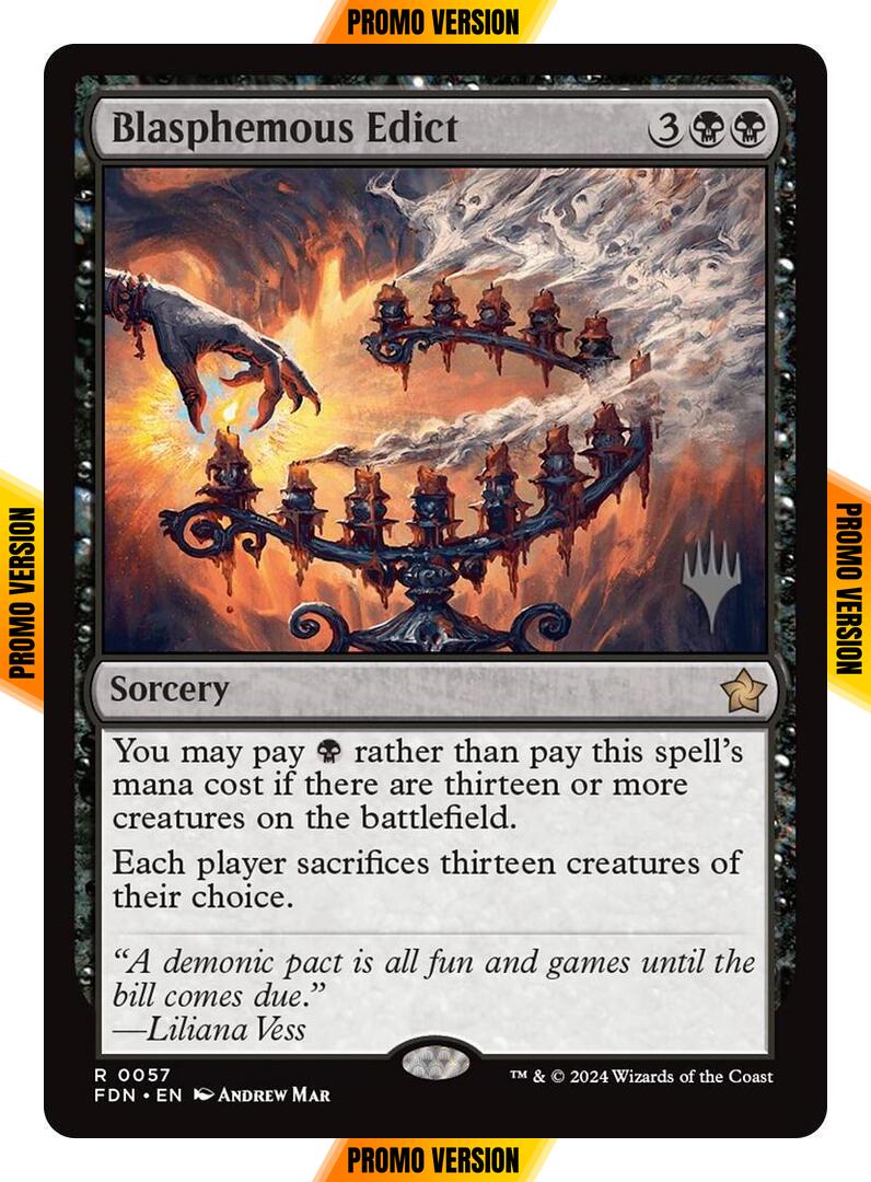 Blasphemous Edict [57p] [Promo Pack] [Foundations: Promos] [Non-Foil]