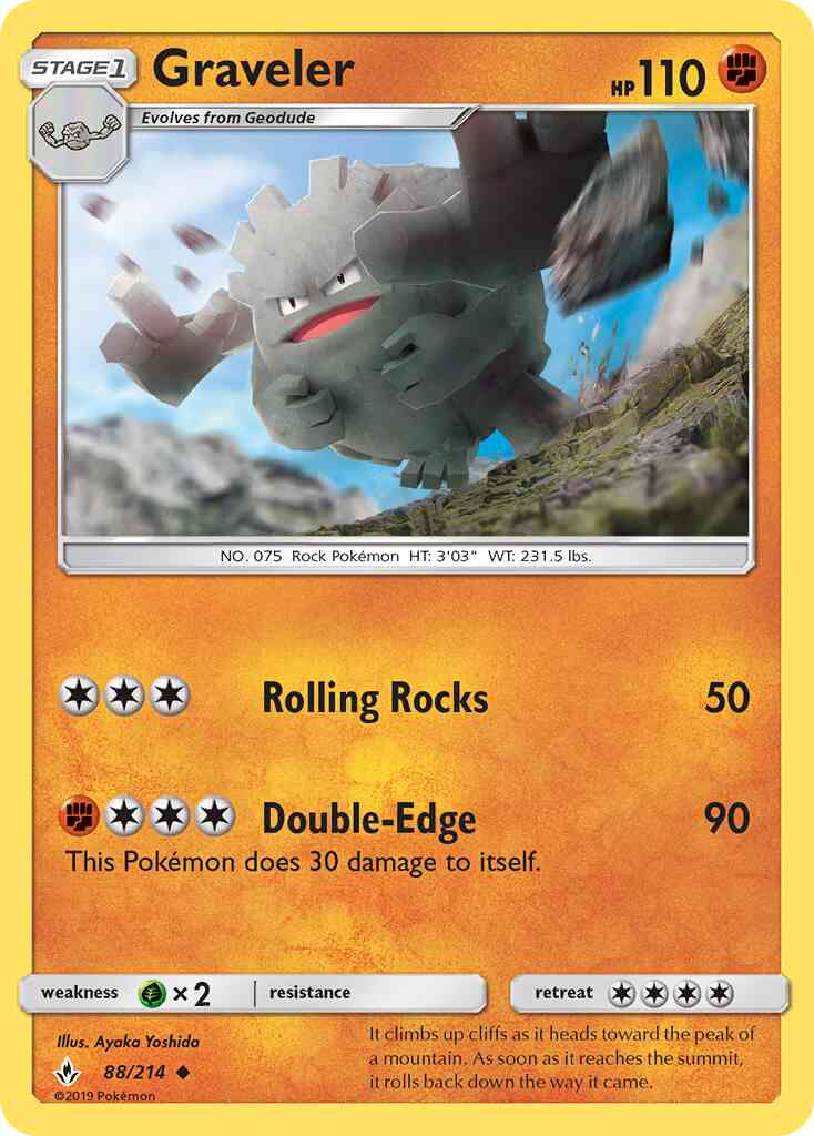 Graveler - 88/214 - Uncommon [sm10-88] [Reverse Holo]
