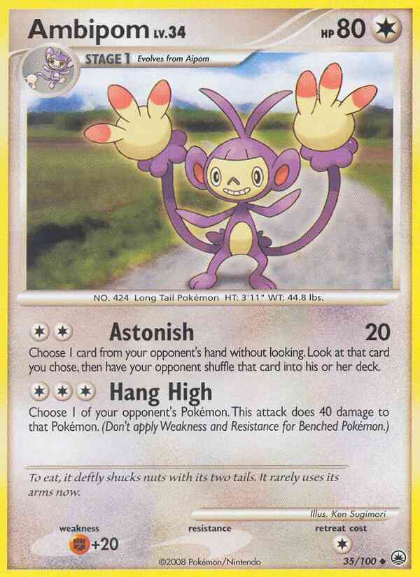 Ambipom - 35/100 - Uncommon [dp5-35] [Non-Holo]