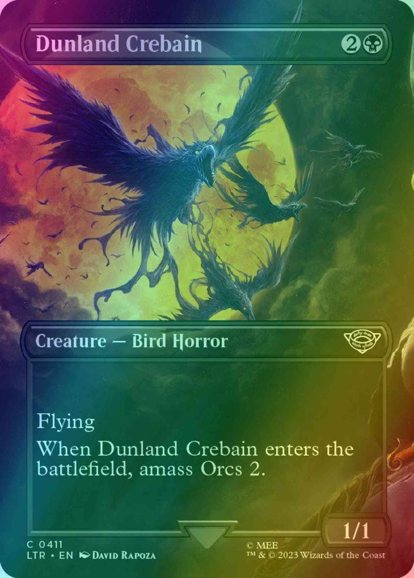 Dunland Crebain [411] [Borderless] [The Lord of the Rings: Tales of Middle-earth] [Foil]