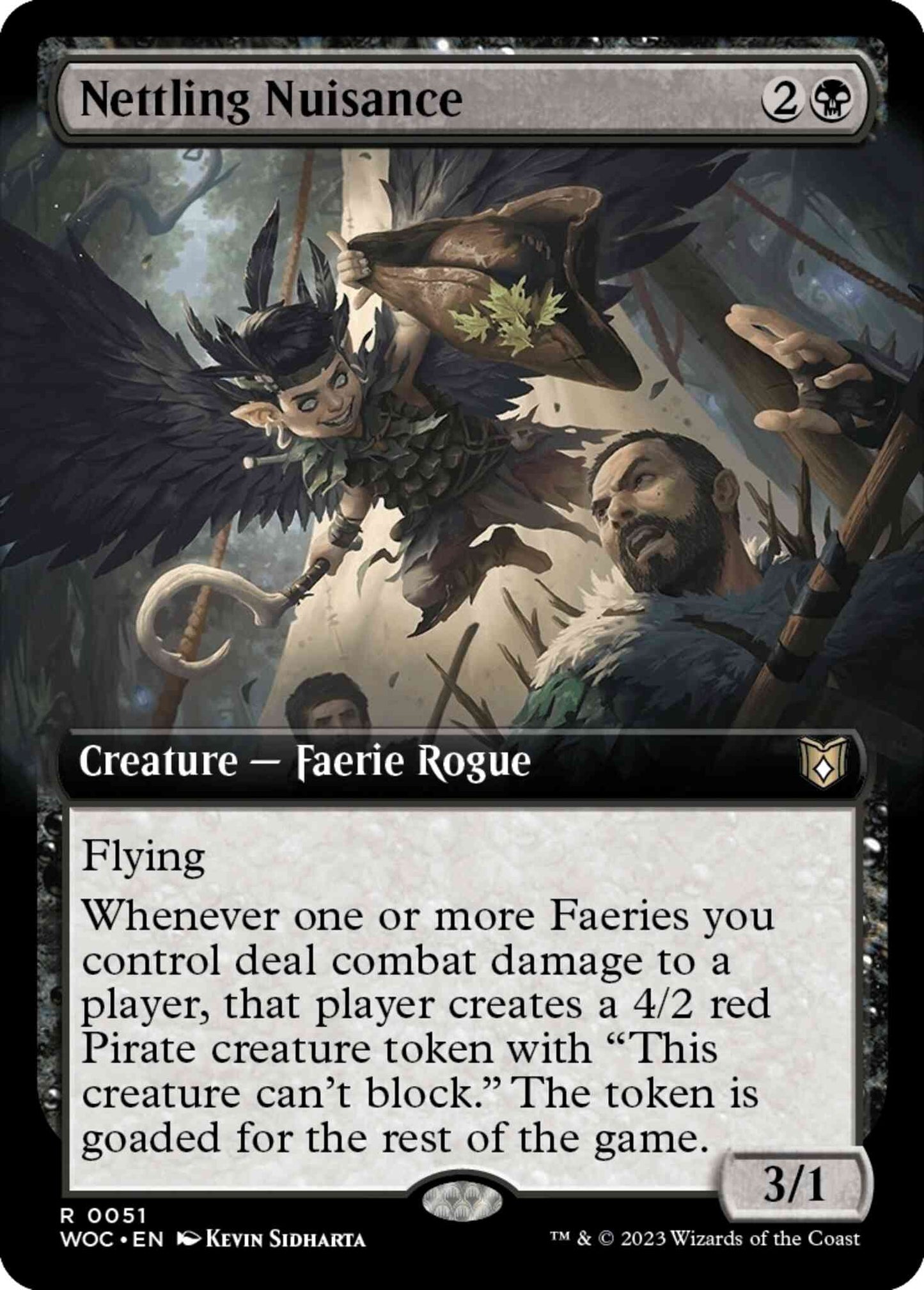Nettling Nuisance [51] [Extended Art] [Wilds of Eldraine: Commander] [Non-Foil]