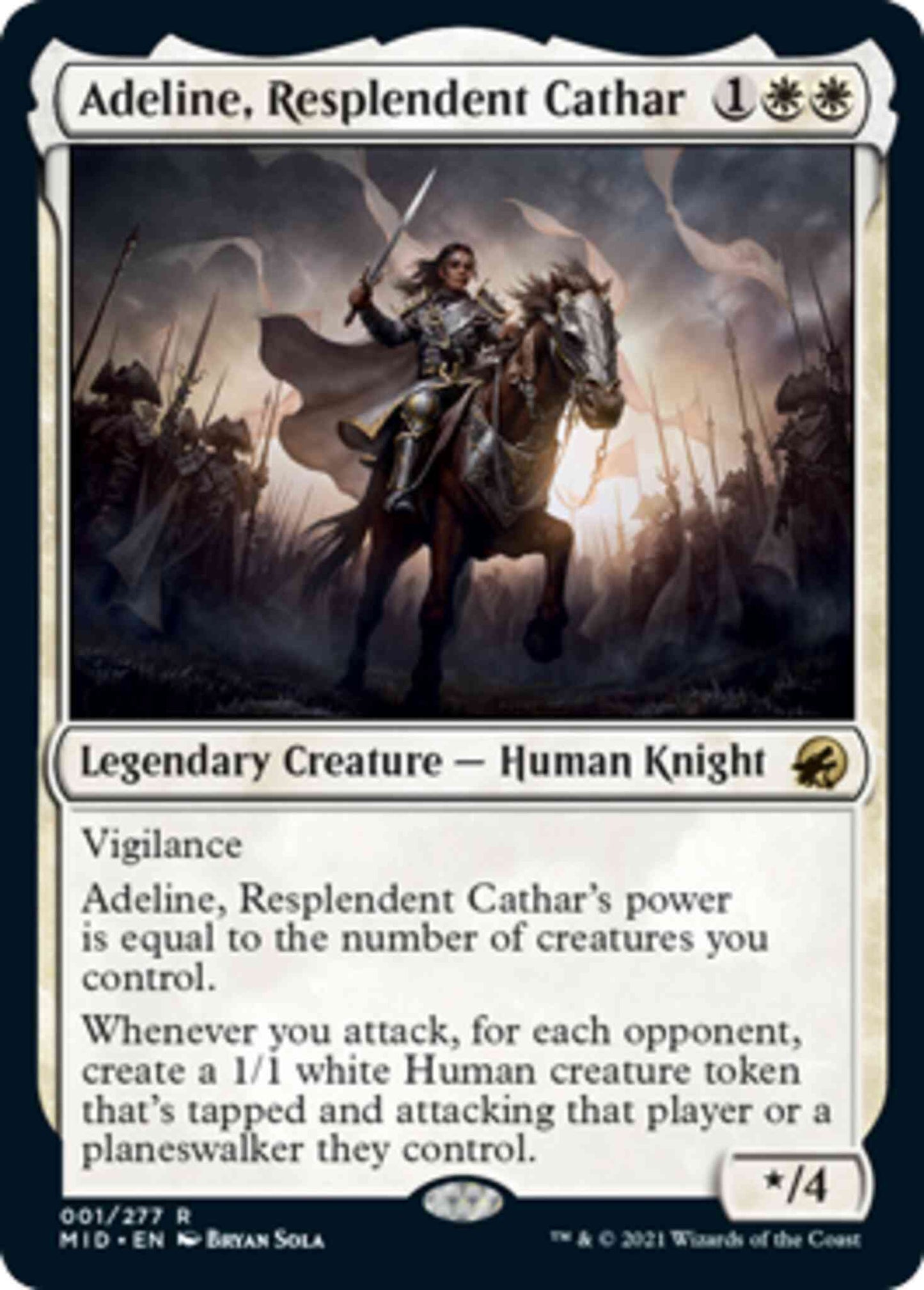 Adeline, Resplendent Cathar [1] [Innistrad: Midnight Hunt] [Non-Foil]
