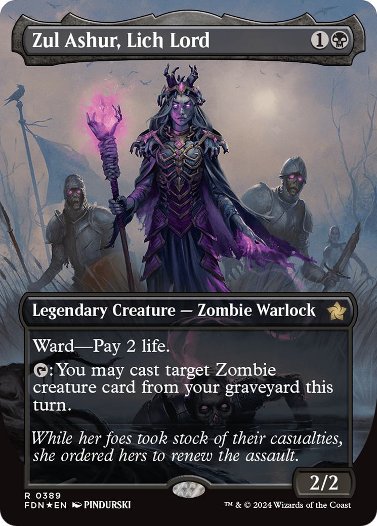 Zul Ashur, Lich Lord [389] [Borderless] [Foundations] [Mana Foil]
