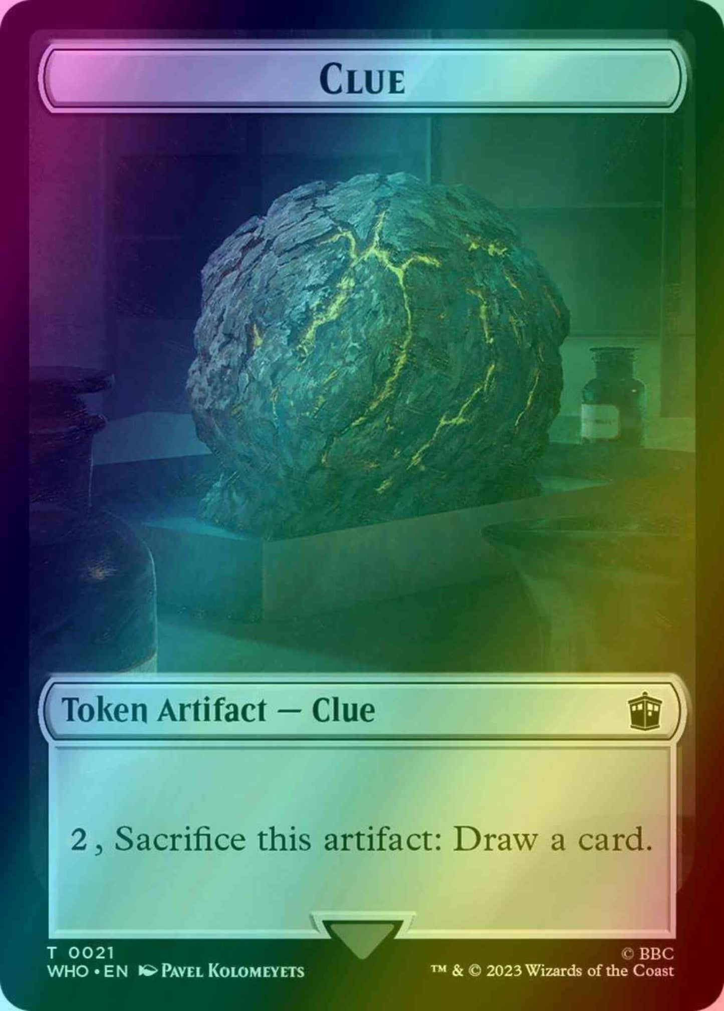 Clue Token (21) // Warrior Token (09) [Universes Beyond: Doctor Who: Tokens] [Foil]
