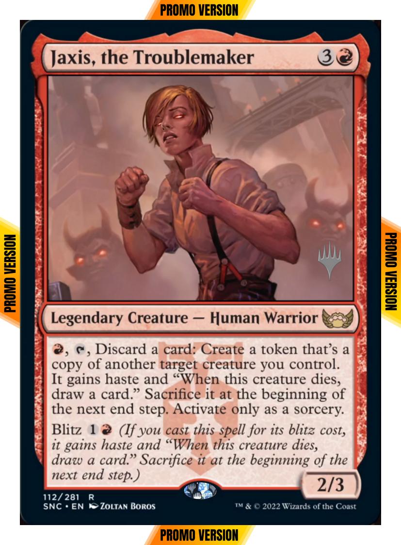 Jaxis, the Troublemaker [Promo Pack] [112p] [Streets of New Capenna: Promos] [Non-Foil]