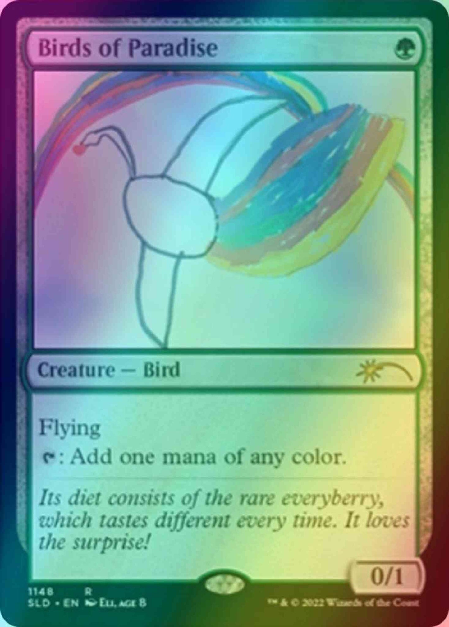 Birds of Paradise [1148] [Eli, Age 8] [Extra LIfe 2022] [Secret Lair Drop] [Foil]
