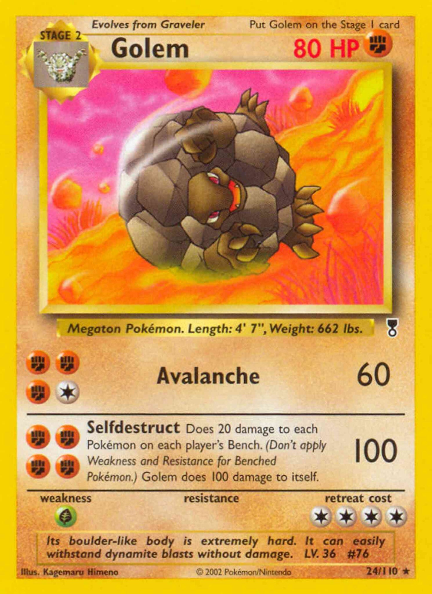 Golem - 24/110 - Rare [base6-24] [Non-Holo]