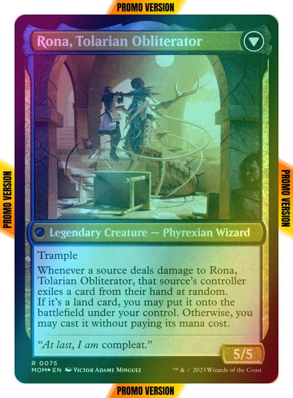 Rona, Herald of Invasion // Rona, Tolarian Obliterator [75s] [Prerelease] [March of the Machine: Promos] [Foil]