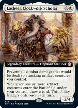 Losheel, Clockwork Scholar [345] [Extended Art] [Commander 2021] [Non-Foil]