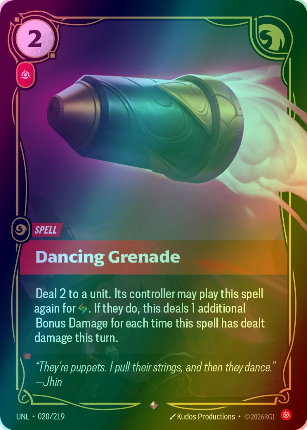 Dancing Grenade - 020/219 [Unleashed] [Foil]