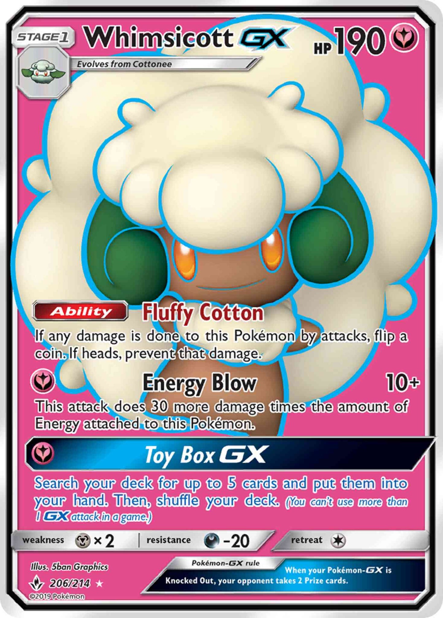 Whimsicott-GX - 206/214 - Rare Ultra [sm10-206] [Ultra]