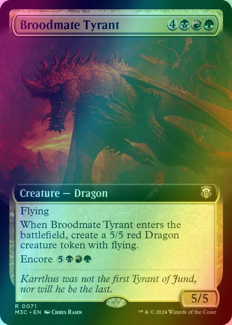 Broodmate Tyrant [71] [Extended Art] [Modern Horizons 3: Commander] [Ripple Foil]