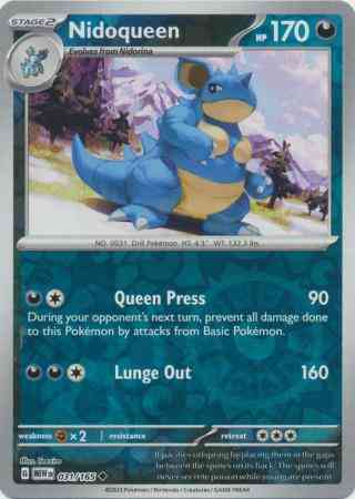 Nidoqueen - 031/165 - Uncommon [sv035-031] [Reverse Holo]