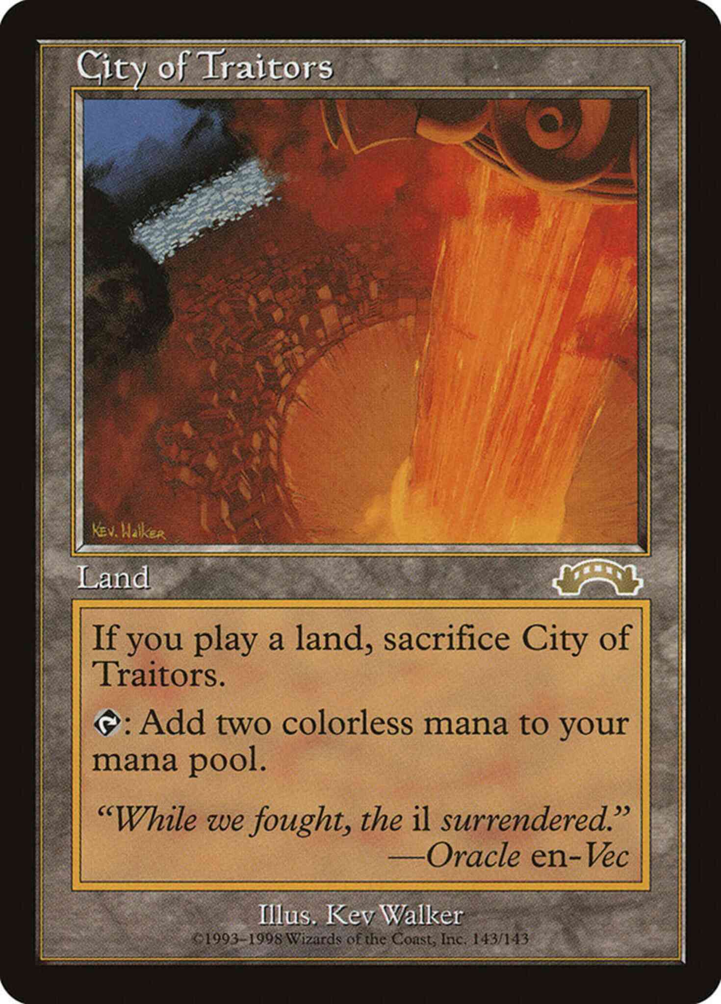 【裏切り者の都/City of Traitors】 MTG City of Traitors [143] [Exodus] [Non-Foil] – Face to Face Games