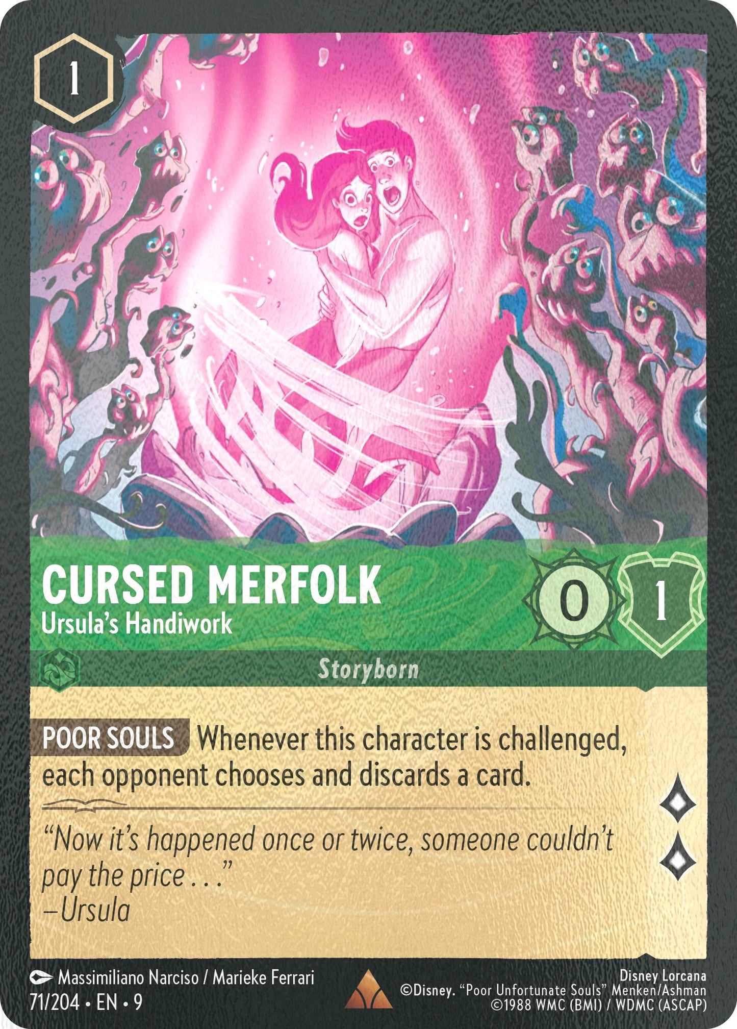 Cursed Merfolk - Ursula's Handiwork - 71/204 [Fabled] [Cold Foil]