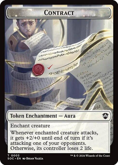 Contract Token (03) // Copy Token (01) [Secrets of Strixhaven: Commander: Tokens] [Non-Foil]