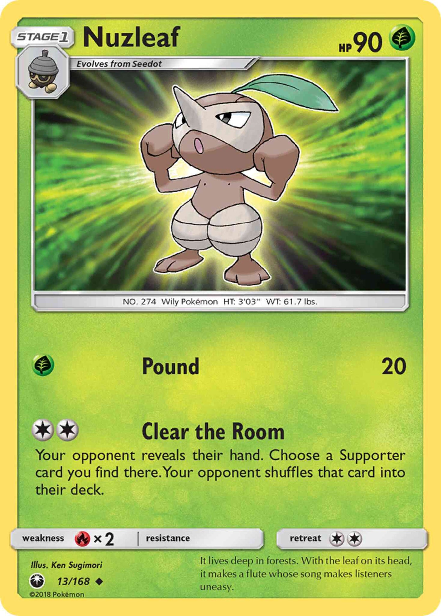 Nuzleaf - 13/168 - Uncommon [sm7-13] [Non-Holo]