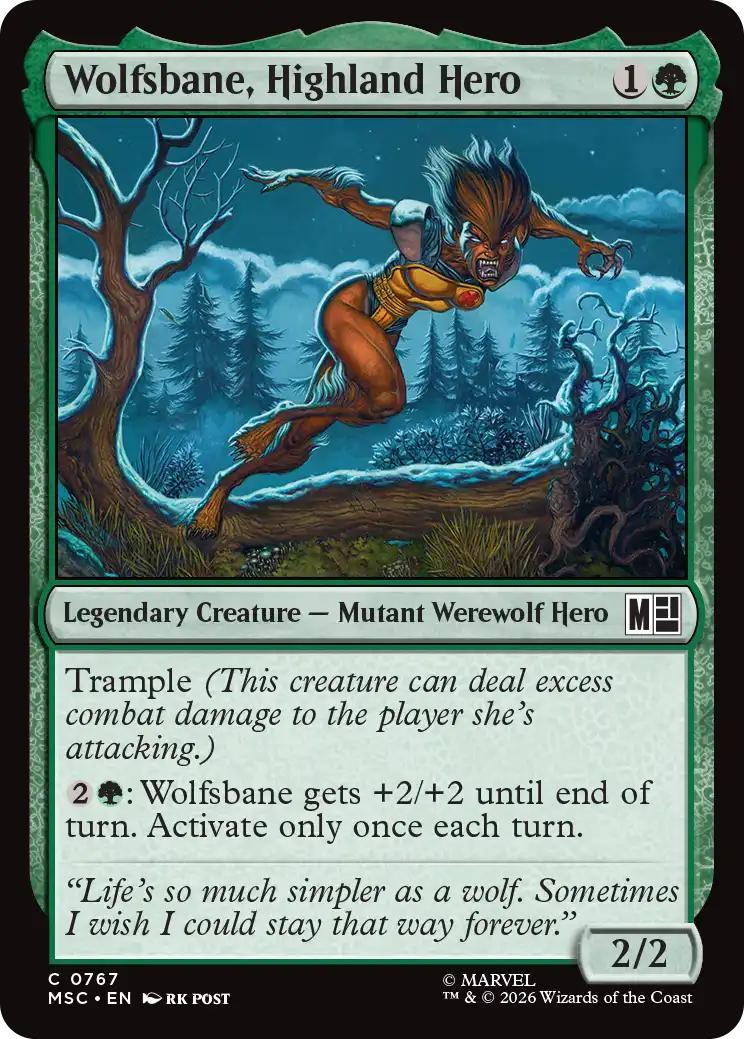 Wolfsbane, Highland Hero [767] [Jumpstart] [Welcome Deck] [Marvel Super Heroes: Commander] [Non-Foil]