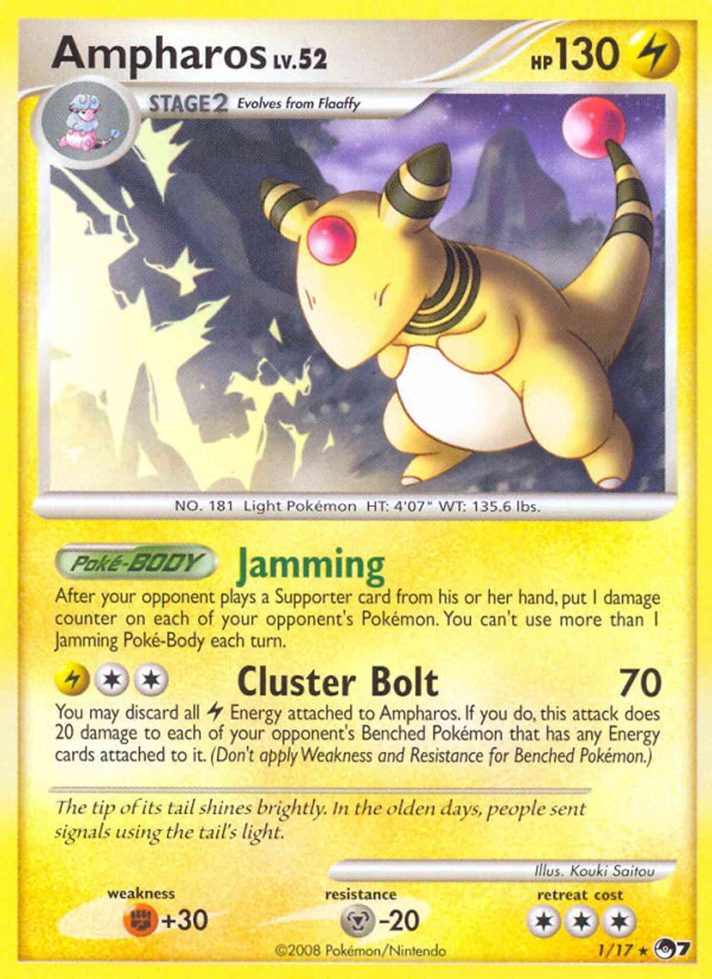 Ampharos - 1/17 - Rare [pop7-1] [Non-Holo]