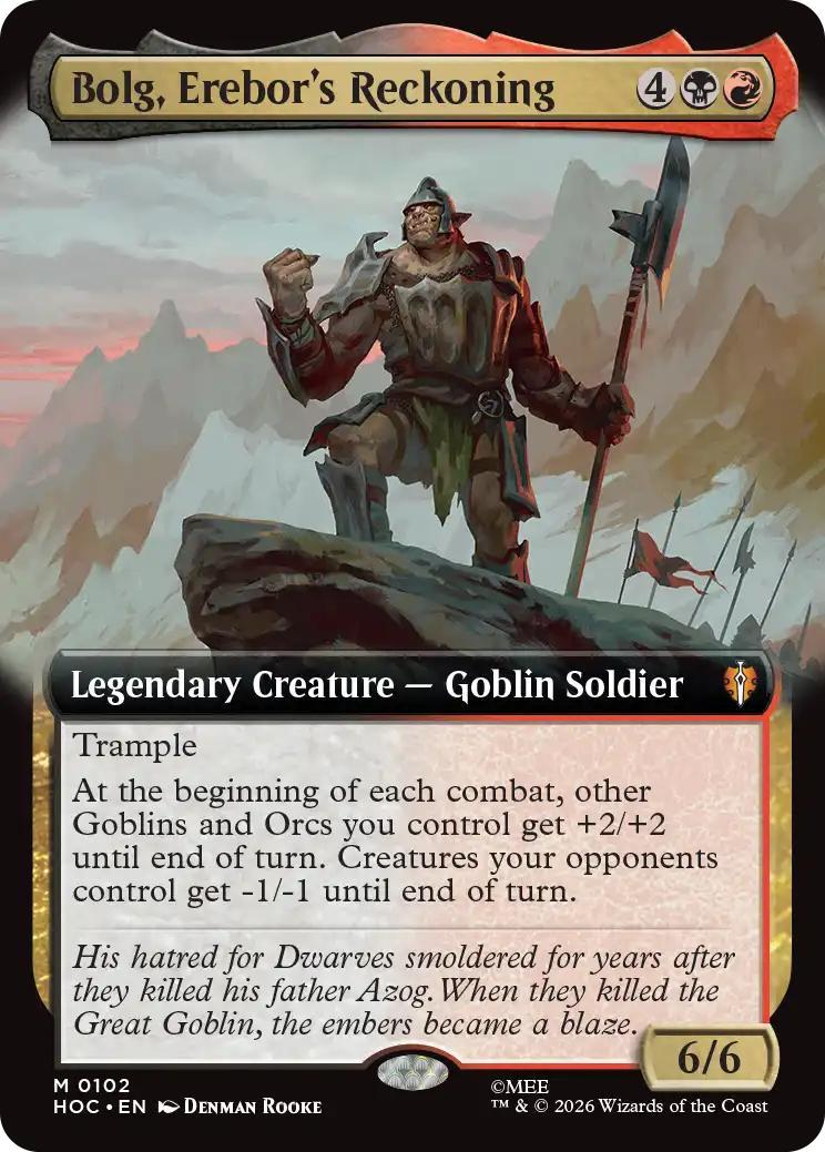 Bolg, Erebor's Reckoning [102] [Extended Art] [The Hobbit: Commander] [Non-Foil]