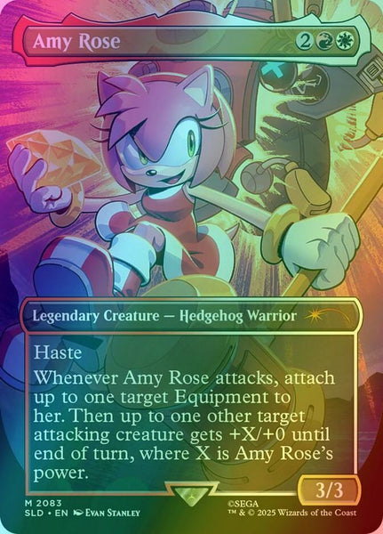 amy rose mtg card MTG: Secret Lair X Sonic- Friends and Foes, Nonfoil : Toys & Games MTG Commander Deck EDH Deck
