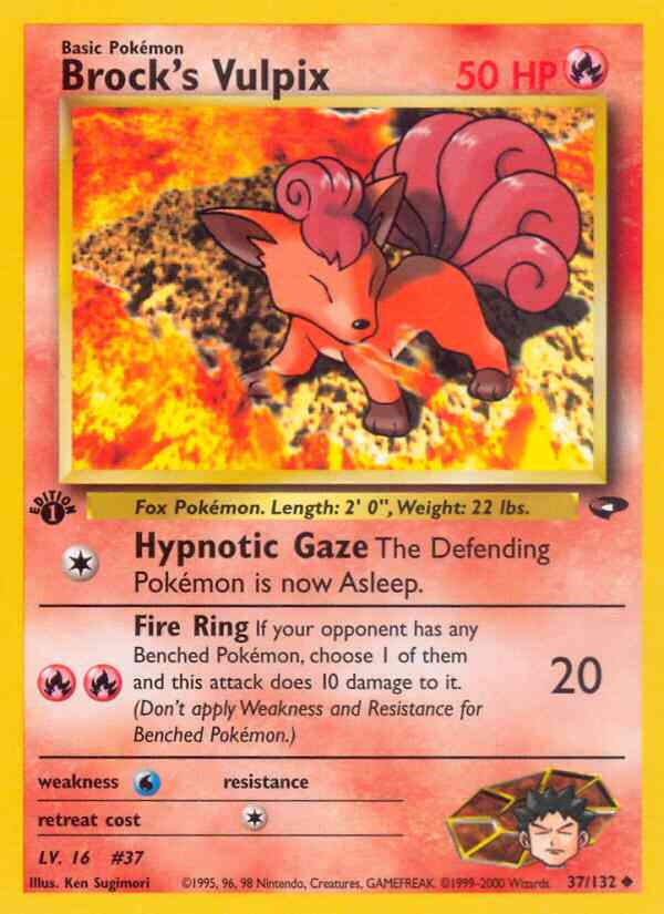 Brock's Vulpix - 37/132 - Uncommon - 1st Edition [gym2-37] [Non-Holo]