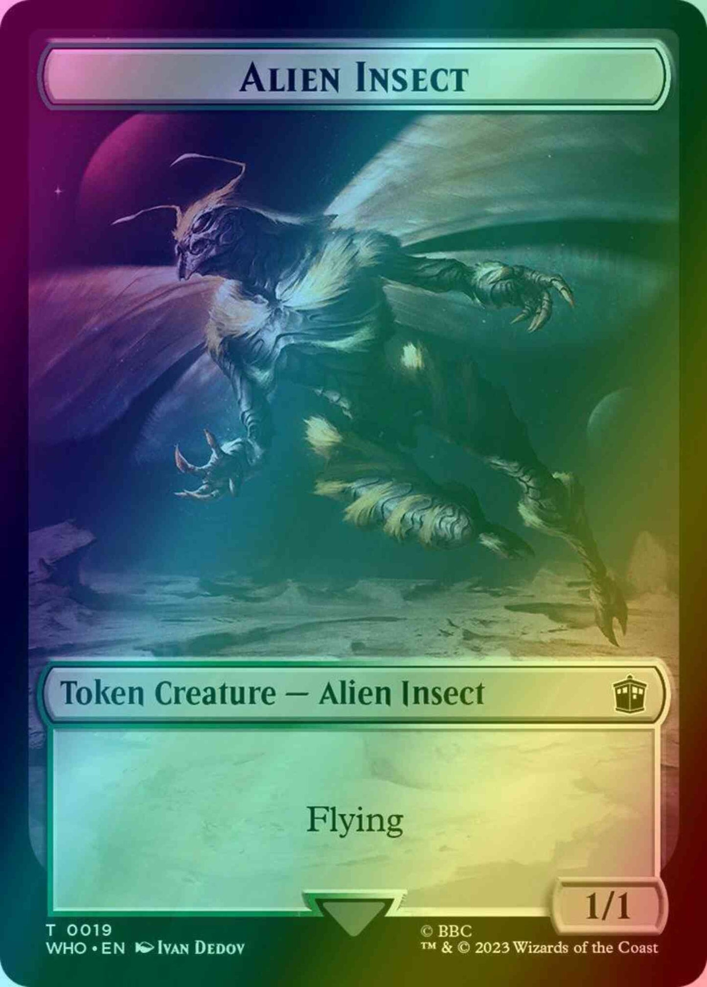 Alien Insect Token (19) // Dalek Token (12) [Universes Beyond: Doctor Who: Tokens] [Foil]