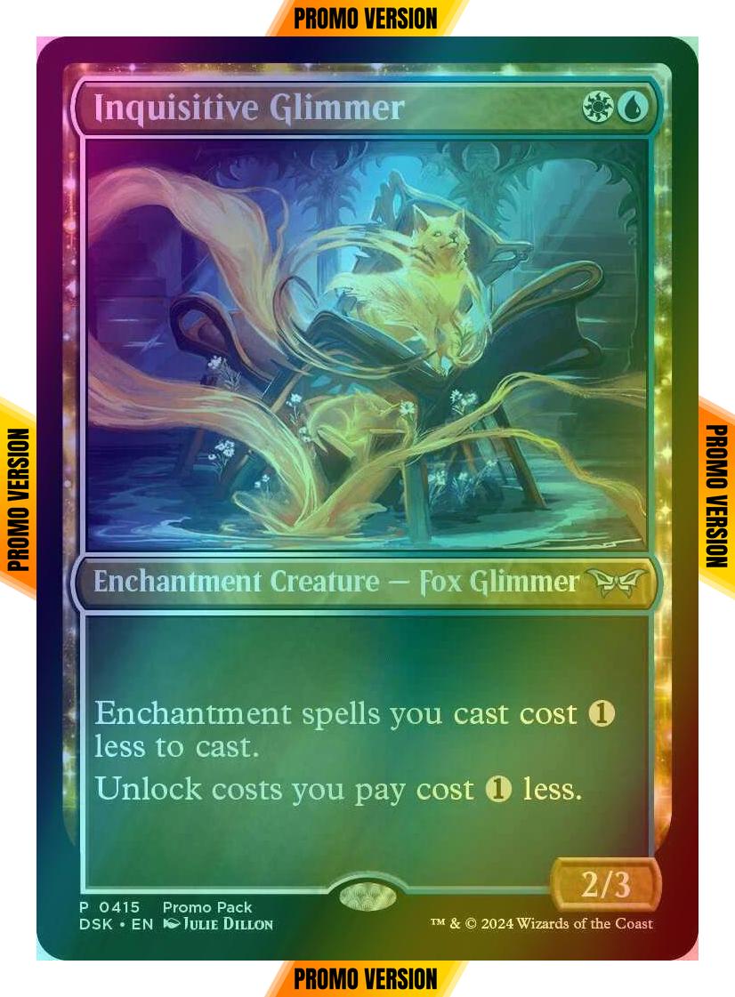 Inquisitive Glimmer [415] [Dark Frame Promo Pack] [Duskmourn: House of Horror] [Foil]