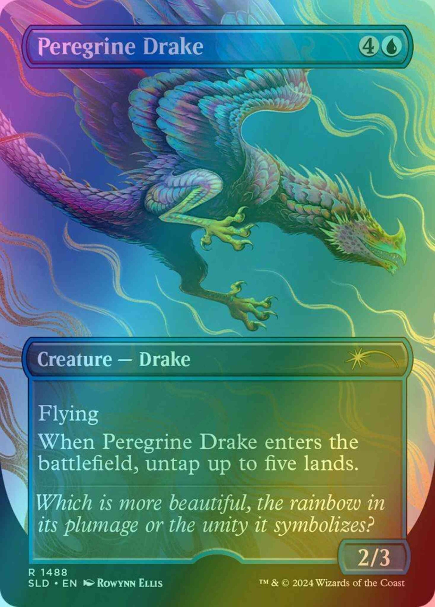 Peregrine Drake [1488] [Borderless] [The Beauty of the Beasts] [Secret Lair Drop] [Foil]