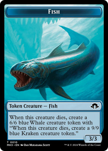 Eldrazi Spawn Token (02) // Fish Token (10) [Modern Horizons 3: Tokens] [Foil]