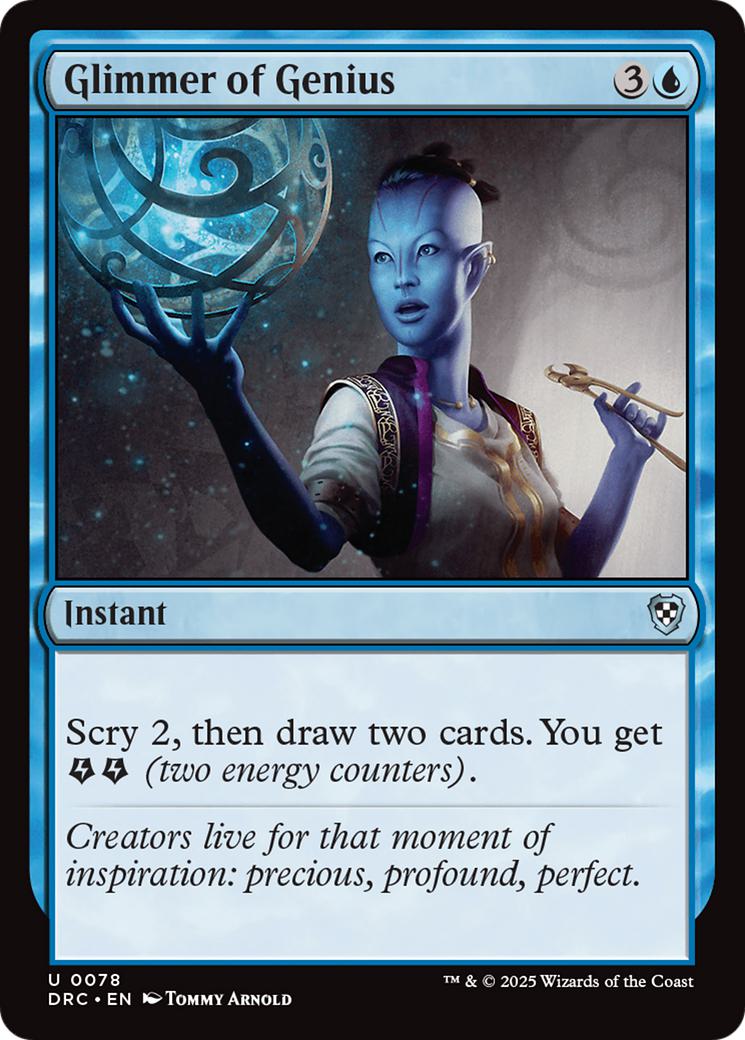 Glimmer of Genius [78] [Aetherdrift: Commander] [Non-Foil]
