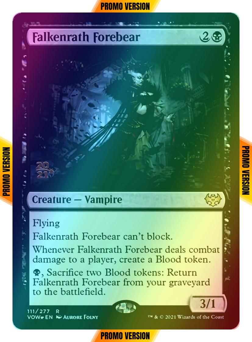 Falkenrath Forebear [Prerelease] [111s] [Innistrad: Crimson Vow: Promos] [Foil]