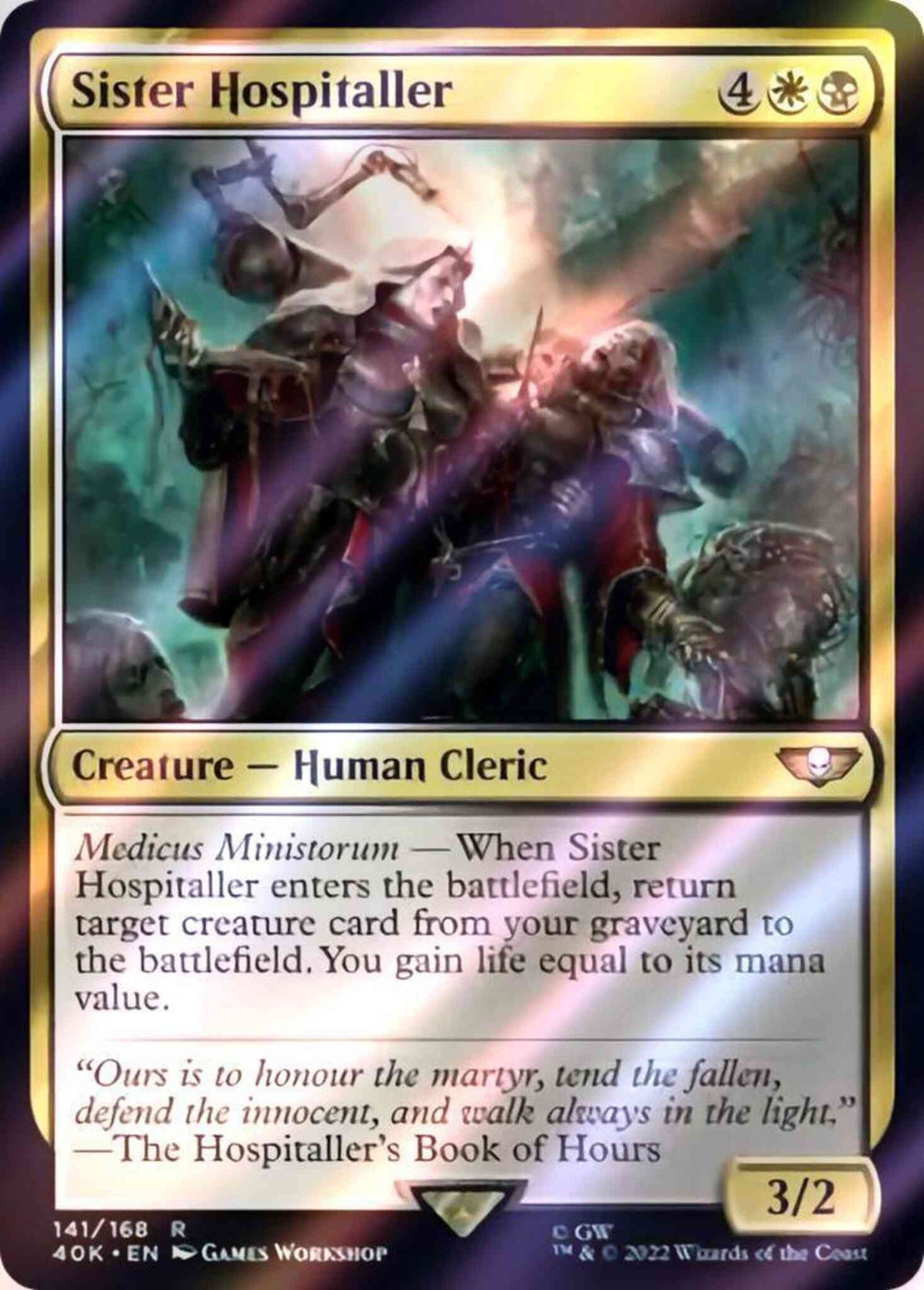 Sister Hospitaller [141] [Universes Beyond: Warhammer 40,000] [Surge Foil]