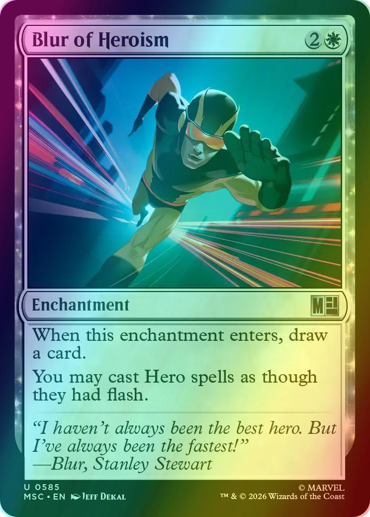 Blur of Heroism [585] [Jumpstart] [Marvel Super Heroes: Commander] [Foil]