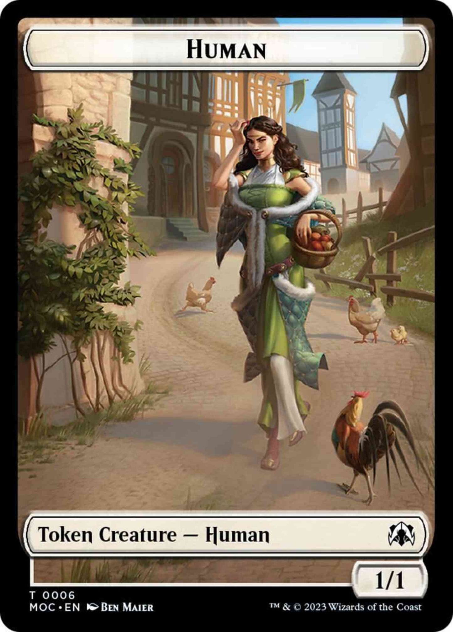 Human Token (06) // Zombie Knight Token (21) [March of the Machine: Commander: Tokens] [Non-Foil]