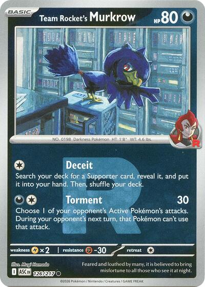 Team Rocket's Murkrow - Team Rocket - 126/217 - Common [me025-126] [Reverse Holo]