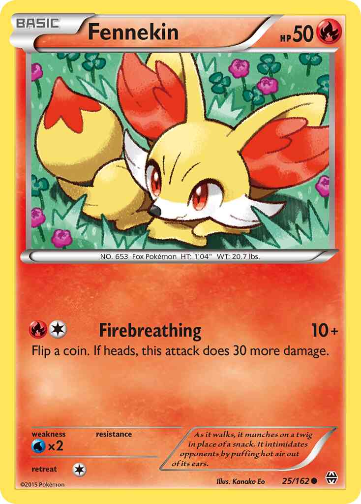 Fennekin - 25/162 - Common [xy8-25] [Reverse Holo]