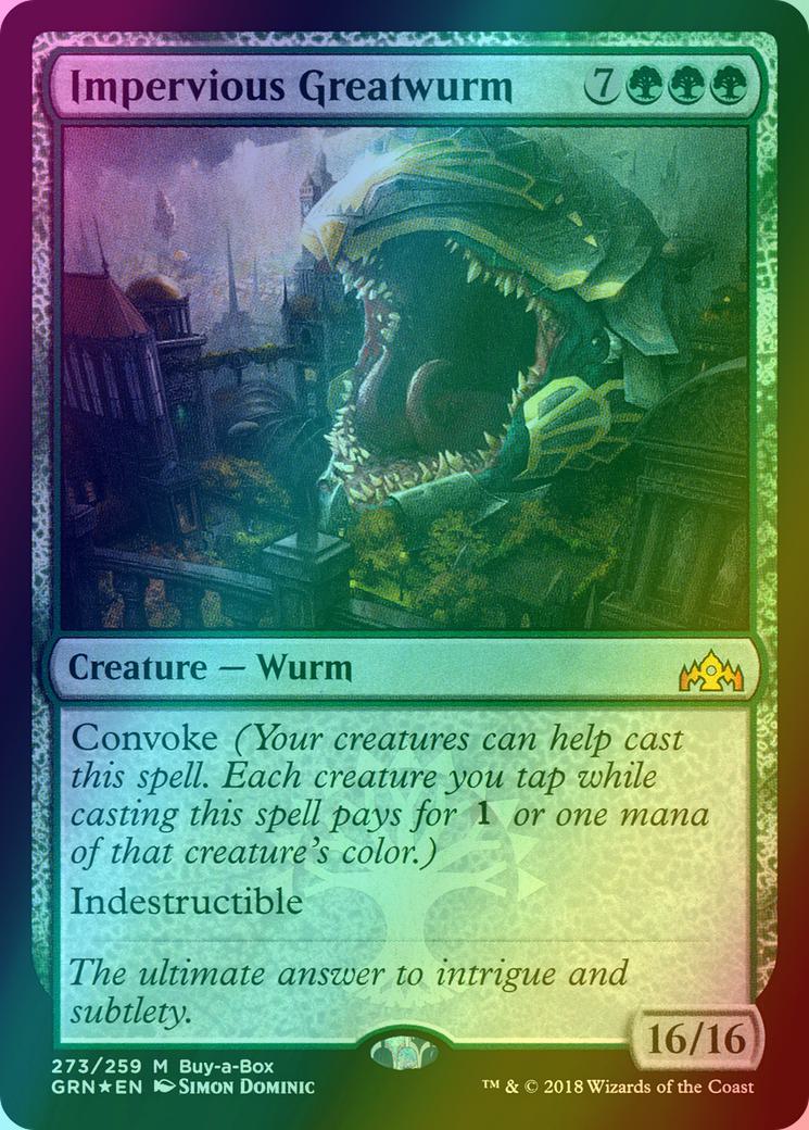 Impervious Greatwurm [273] [Buy a Box] [Guilds of Ravnica] [Foil]