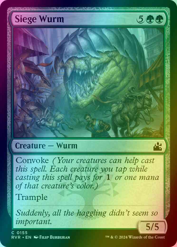 Siege Wurm [155] [Ravnica Remastered] [Foil]