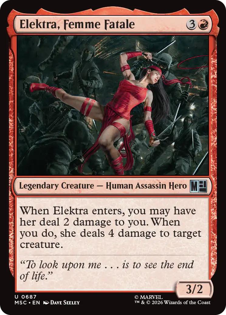 Elektra, Femme Fatale [687] [Jumpstart] [Marvel Super Heroes: Commander] [Non-Foil]